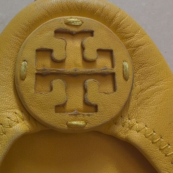 Tory Burch Yellow Ballet Flats Size 5 - Picture 3 of 12